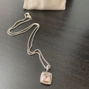 Pendant Necklace with Morganite and Diamonds